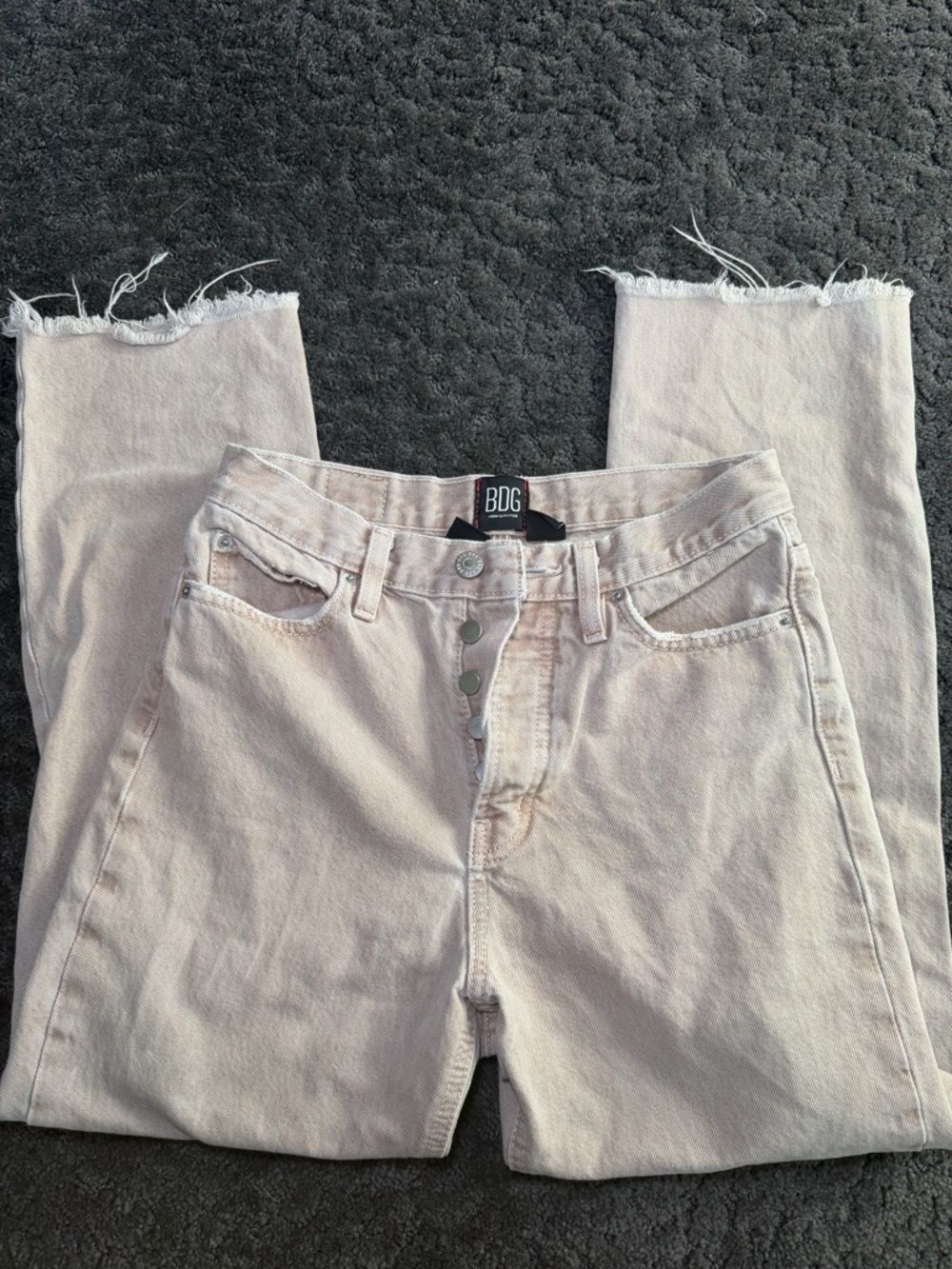 BDG Urban Outfitters Slim Straight High-Rise Button-Fly Jeans in Taupe Size 26